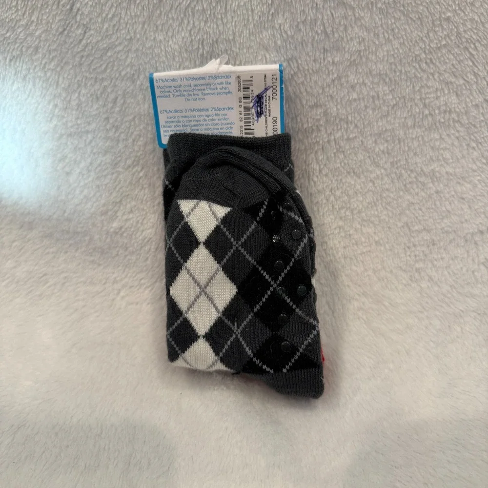 The Childrens Place Toddler Argyle Crew Socks‎ 2 Pairs Size 12-24 Months NWT